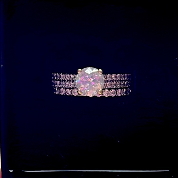 Jewelry - Customized 14 karat white gold Wedding Ring with 1 carat Round Diamond